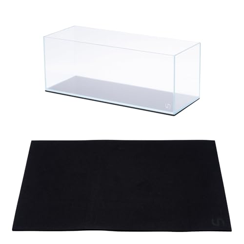 UNS Leveling Mat - 60x20cm | 23.62x7.87in, 5mm - Non-Slip Dense Foam Freshwater Saltwater Aquarium Mat for Planted Tanks, Marine Coral Reef, Turtle Reptile Enclosure, Betta Fish Shrimp Tank - Black - size: 60x20cm | 23.62x7.87"
