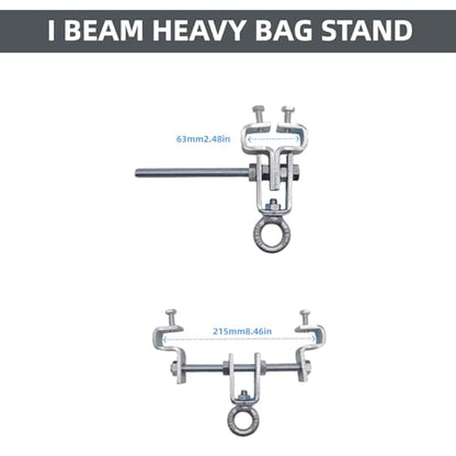 Heavy Duty Steel Beam Clamp Suitable I-Beam 2.48" to 8.46" 1Set