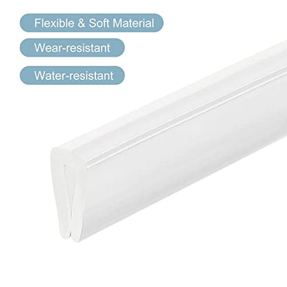 uxcell U Channel Edge Trim, 11.5ft Length Soft Rubber Guard Seal Strip Edge Protector Fit for 0.5-1.5mm Edge, (25/64" W x 5/32" H) Clear - size: 25/64"x 5/32"x 11.5ft