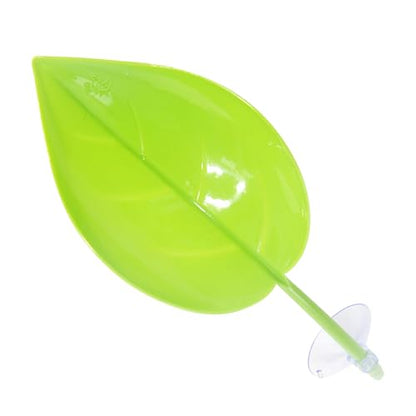 Turtle Basking Area - Reptile Climbing Ramp, Amphibian Tank | Suction Cup Leaf Shape Resting Spot, Semi-Aquatic Creature Habitat Deck, Floating Terrace Pad for Backyard Pond Frogs - color: Light green