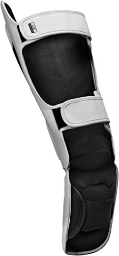 Hayabusa T3 Striking Shinguards - Men and Women | MMA Protection, Muay Thai Kickboxing, Sparring Pads, Martial Arts Gear, Adjustable Straps, Impact Padding, Elastic Fit - color: White/Black, size: Small