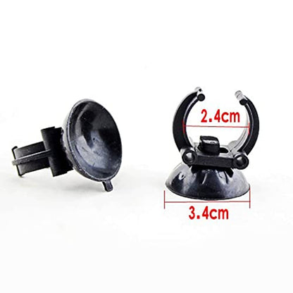 Aquarium Heater Holder Suction Cup Clip Black for Fish for Tube Hose Plant Decoration Sucker Dia 1.34" Clip Dia 0.9 Aquarium Heater Holder Suction Cups
