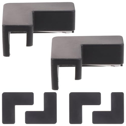 HANABASS 6pcs Silicone Fish Tank Corner Guards Black Medium Anti-Collision Protection Bumper for Aquarium and Pet Carrier Safety Edge Covers