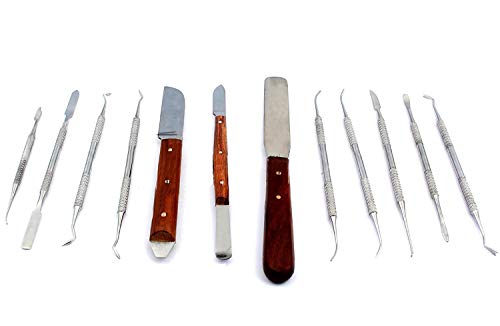 Dental Laboratory Technician Kit P.k Thomas Wax Carving Plaster Knife Spatula 12 pcs ODM