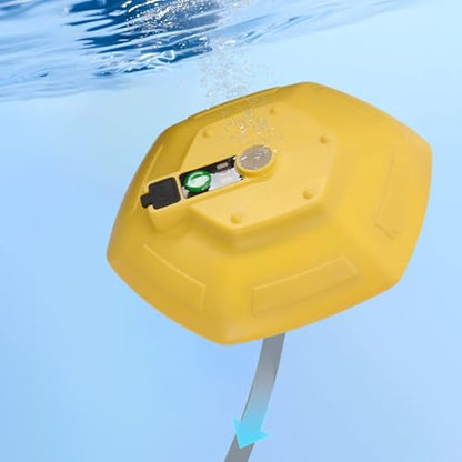Floating & Rechargeable Bait Bucket Aerator IPX7 Waterproof Type-C Charging Quiet Bubbler for Live Bait Buckets & Fish Tanks 5-30 Gallons