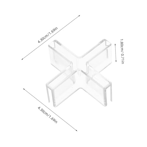 Cabilock 10Pcs Glass Fixation Clips for Aquariums Transparent Plastic Joining Bracket for Easy Installation Organization of Fish Tanks Suitable for Various Dimensions