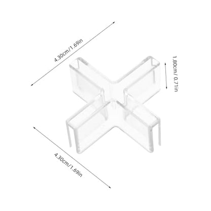 Cabilock 10Pcs Glass Fixation Clips for Aquariums Transparent Plastic Joining Bracket for Easy Installation Organization of Fish Tanks Suitable for Various Dimensions