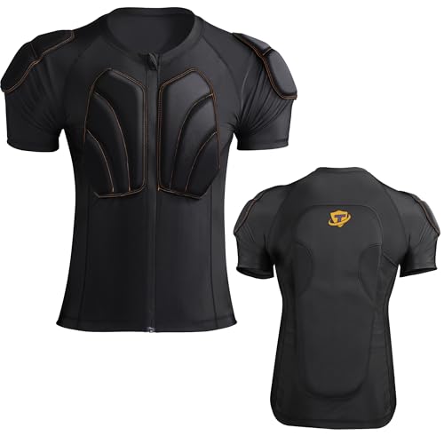 Men's Snowboard Protective Padded Shirt for Back Spine Shoulder Chest Protector Ski lmpact Shirt - size: Small