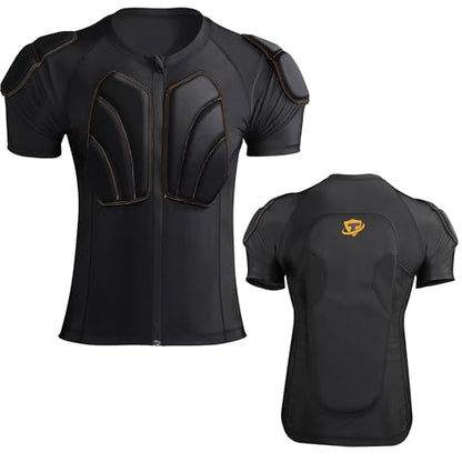 Men's Snowboard Protective Padded Shirt for Back Spine Shoulder Chest Protector Ski lmpact Shirt - size: Small