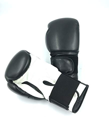 Boxing Gloves Black Kickboxing, Grappling, Fighting, Muay Thai Training Boxing Bag Gloves, Punch Bags and Focus Pads Punching Plain-Blank Vinyl Gloves No Logo - size: 4oz
