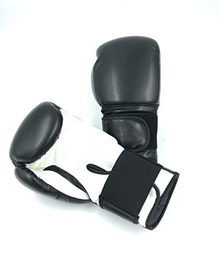 Boxing Gloves Black Kickboxing, Grappling, Fighting, Muay Thai Training Boxing Bag Gloves, Punch Bags and Focus Pads Punching Plain-Blank Vinyl Gloves No Logo - size: 6oz