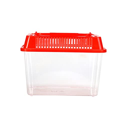 Portable Fish Tank for Travel Mini Plastic Fish Carrier Handle for Turtle Gold Fish