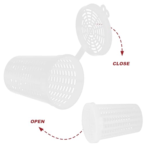VANZACK 10Pcs Fishing Bait Cage Traps Feeder Holder Box Large Size Baits Case Barrel Fish Lure Plastic Basket Fishing