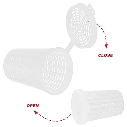 VANZACK 10Pcs Fishing Bait Cage Traps Feeder Holder Box Large Size Baits Case Barrel Fish Lure Plastic Basket Fishing