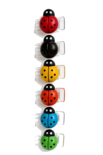Ladybug Plant Clips – 50 Pack Cute Garden Vine Holders for Tomatoes, Orchids, Trellis & More – Indoor Outdoor Plant Support, Preassembled and Reusable