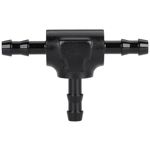 5/32" 4mm Hose Barb Tee T Fitting Adapter Aluminum Black - size: 4mm