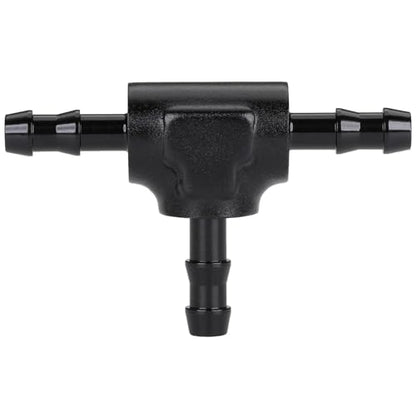 5/32" 4mm Hose Barb Tee T Fitting Adapter Aluminum Black - size: 4mm