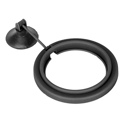 Fish Tank Ring Feeder, Plastic Strong Suction Cup for Feeding Flaky Food, Surrounds and Keeps Water Clean for Fish Aquarium Feeding Ring (Black) - color: Black/White