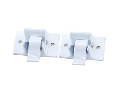 2PC 3104653.005 RV Awning Bottom Mounting Bracket White | Steel & aluminum build, rust-proof, with sealing gasket, fits 8300 8500 9000 awnings