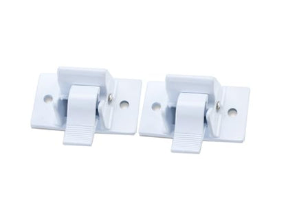 2PC 3104653.005 RV Awning Bottom Mounting Bracket White | Steel & aluminum build, rust-proof, with sealing gasket, fits 8300 8500 9000 awnings
