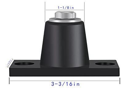Floor Mount Vibration Isolator, 100% Neoprene, Capacity Range: 15 to 45 lb. - size: 15 to 45 lb.