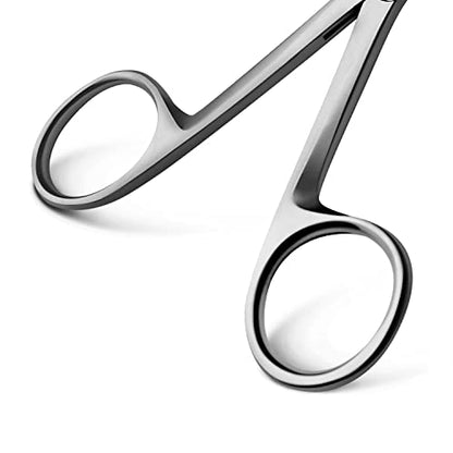 Precise ENT Procedures with Alligator Ear Forceps - Curved Jaw Design, Non-Slip Grip Handle, Fine-Tip, Reusable and Easy to Clean - 12 Inches