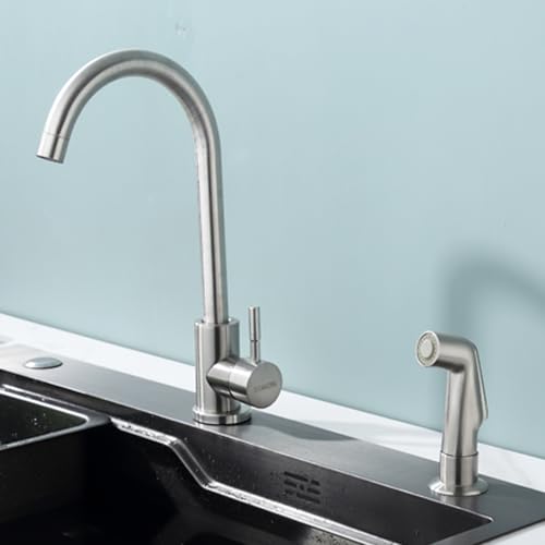 Kitchen Sink Sprayer Replacement,Universal Fit Sink Spray Attachment,Sprayer For Kitchen Sink,Kitchen Faucet Sprayer Replacement Compatible With Delta, Moen, Kohler OEM Brand(Brushed Nickel) - color: Brushed Nickel