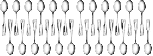 New Star Foodservice 58345 Shell Pattern, 18/0 Stainless Steel, Dinner/Dessert Spoon, 7.5-Inch, Set of 12 (Pack of 2) - size: Dinner/Dessert Spoon (7.5-Inch) (Pack of 2)