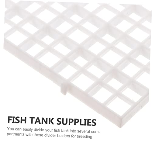 Abaodam 1set Aquarium Divider Panel Fish Tank Isolation Grid Suction Clips Mesh for Breeding and Compartmentalization for Fish Use