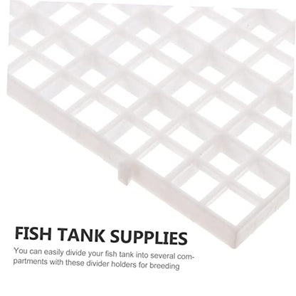 Abaodam 1set Aquarium Divider Panel Fish Tank Isolation Grid Suction Clips Mesh for Breeding and Compartmentalization for Fish Use