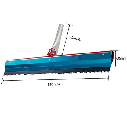 Stainless Steel Notched Squeegee Epoxy Cement Painting Coating Self Leveling Flooring Gear Rake Construction Hand Tools (3MM) - size: 3MM