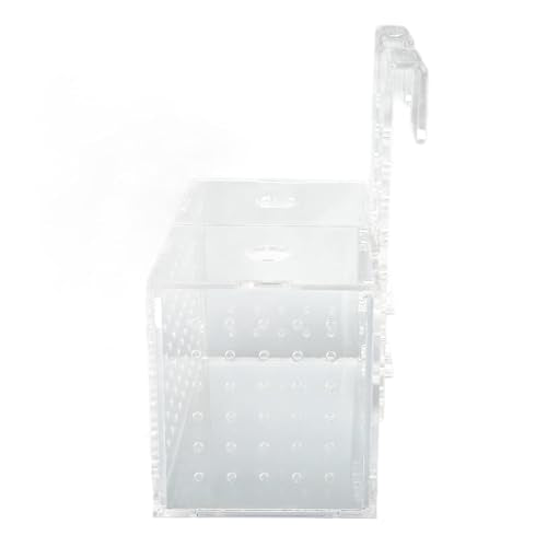 Fish Breeding Isolation Box with Transparent Lid, Acrylic Material, Easy Hook Installation for Fish Tank, Protect Newborn Fish, Improve Survival Rate (17 * 9 * 10CM)
