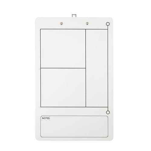 Double-Sided Dry Erase Pickleball Coaching Clipboard, White Board with Court Diagram