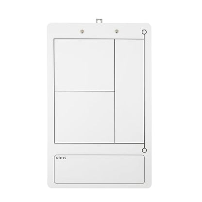 Double-Sided Dry Erase Pickleball Coaching Clipboard, White Board with Court Diagram