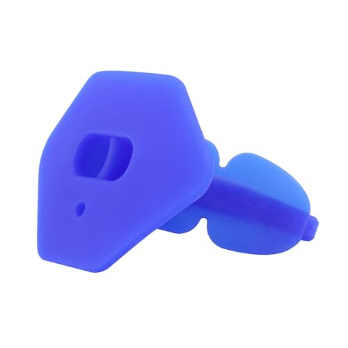 Football Mouth Guard, Football Mouthpiece, Breathable, with Lip Guard, Helmet Strap Included, for Youth and Adults (Blue) - color: Blue