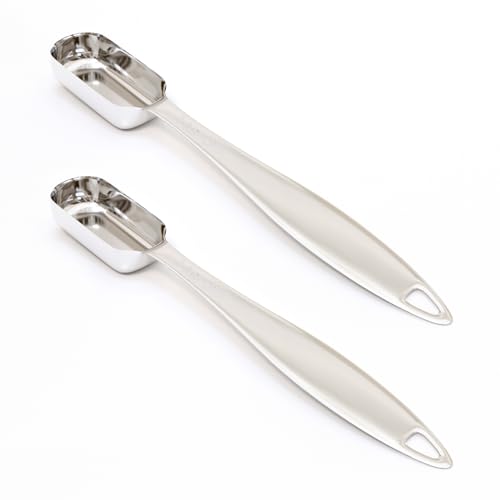 2PCS 1Teaspoon (1/3tbsp, 5ml) Single Measuring Spoon, Individual Stainless Steel Long Handle Measure Tablespoon Only - size: 1tsp|1/3tbsp|5ml|1/6oz