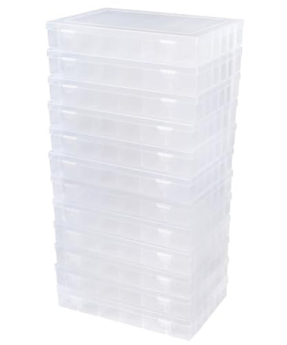 12 Pack 36 Grids Bead Organizers Plastic Organizer Box with Dividers 3600 Tackle Boxes Organizer Clear Box Organizers Compartment Storage Container