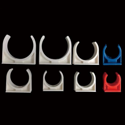 100 Pcs U-Shaped PVC Pipe Clamps Clips, U-Shaped Buckles for 1/2" (20mm) Pipes, Water Supply and TV Trays Tubing Hose Hanger Support Pex Tubing (Red 20mm) - size: 20mm,100Pcs(Red)