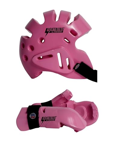 Proforce Lightning Martial Arts Protective Sparring Gear Bundle - Headgear/Gloves - color: Pink, size: Adult Small