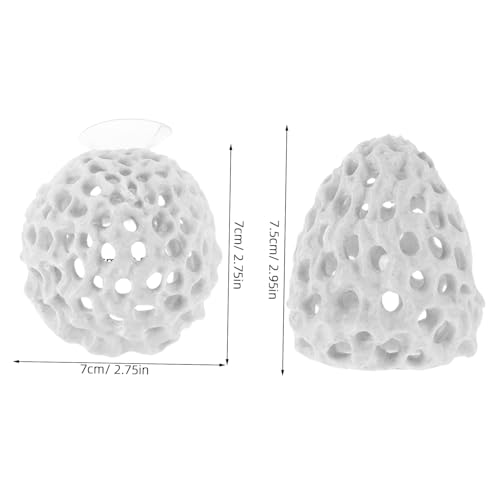 POPETPOP Aquarium Shrimp Cave Dome Hideout with Suction Cup Multi Design for Betta Fish Shrimp Easy to Decoration Safe Breeding Shelter for