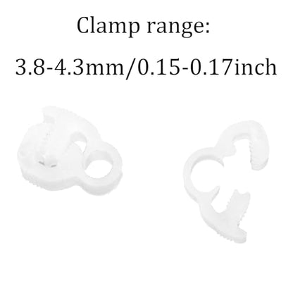 30Pcs 5/32” Double Gripping Nylon Hose Clamps, Snap Grip Plastic Hose Clamps (3.8-4.3mm), Heavy Duty Adjustable Ratcheting Clamps for Plumbing, Automotive (White) - size: 5/32” (3.8-4.3mm)