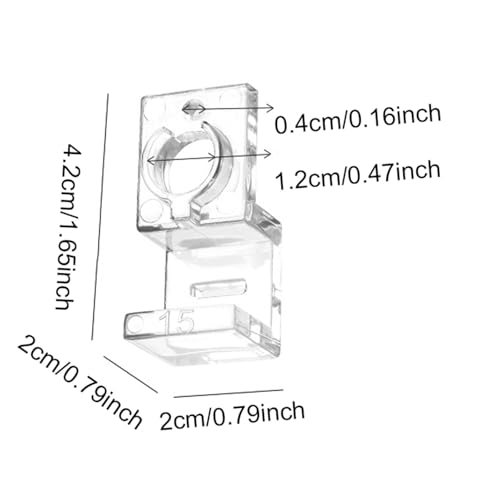30x Aquarium Glass Cover Clips Clamps Inlet Outlet Pipe Holder Aquarium Lid Support Aquarium Accessories Hose Fastening Clips, for 15mm