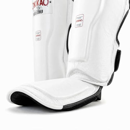 YOKKAO Matrix Muay Thai Kickboxing MMA Shin Guards with Knee Guards - color: Matrix White, size: Medium