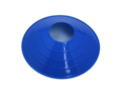 BlueDot Trading High Visibility Disc Cones for Sports, Agility Training, Soccer, Football, Field Cone Markers for Adults or Kids, Blue, Quantity 20-Pack