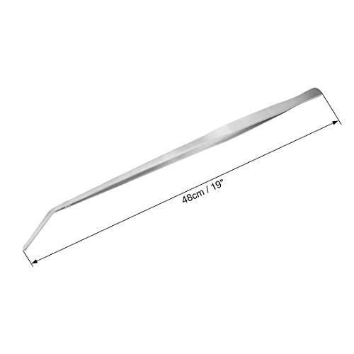 uxcell Aquarium Curved Tweezers 19 Inch Stainless Steel Extra Long, Fish Tank Aquatic Plants Clip