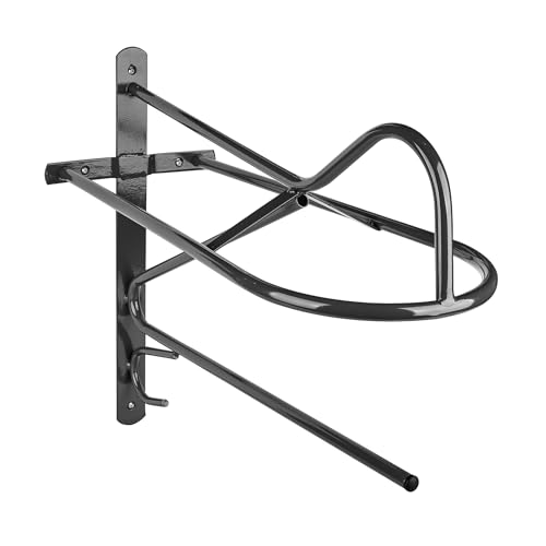 Wall Saddle Rack w/Bar - color: Black