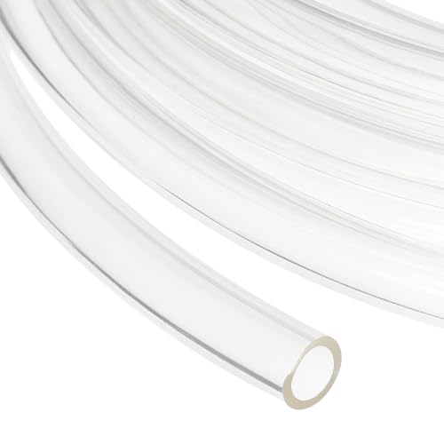 uxcell 5/16 Inch Clear PVC Tubing, 8mm ID x 12mm OD - 15ft PVC Tube Lightweight Vinyl Hose, Transparent Flexible Plastic Water Tubing for Air Oil Water Transfer Aquarium Irrigation - size: 8mm ID x 12mm OD