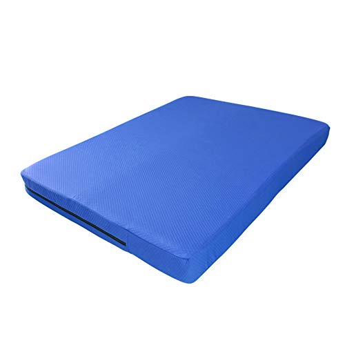 Tumbl Trak Home Practice Mat, 4 ft x 6 ft x 6 in, Soft Pillow Mat, Thick Gymnastics Landing Mat for Home - color: Blue
