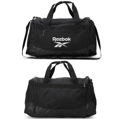 Reebok Lightweight Unisex Carry On Gym Duffle Bag for Men & Women, Sports - color: Cade - Black/White