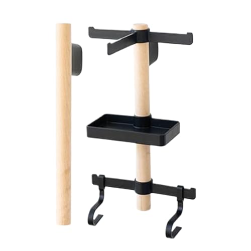 Bicycle Equipment Rack – Solid Wood Wall Holder, Gear Storage Organizer, Helmet Shoe Glasses Stand | Mounted Wall Display, Compact Storage Solution for Cycling Accessories and Gear - size: Perforated version
